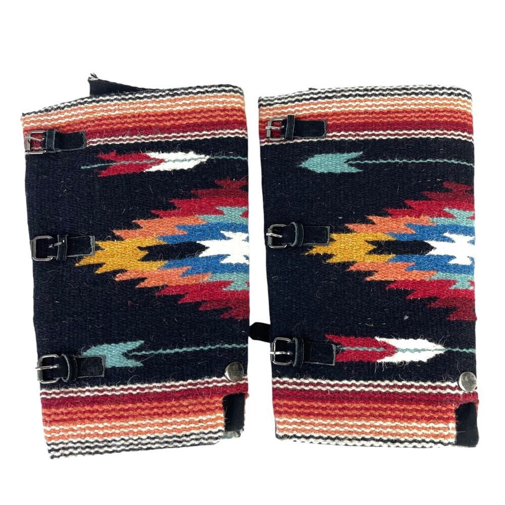 Boot Rugs Brand Boot Covers With Buckles Southwestern Aztec Pattern Wool Blend